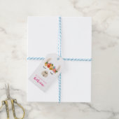 Jouw naam toevoegen | Patroon Alpaca & Flowers Cadeaulabel (Met Touw)