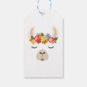 Jouw naam toevoegen | Patroon Alpaca & Flowers Cadeaulabel (Achterkant)