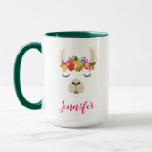 Jouw naam toevoegen | Patroon Alpaca & Flowers Mok (Links)