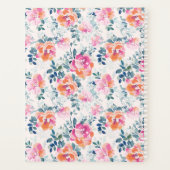 Jouw naam toevoegen | Patroon met geschilde Rozen Planner (Achterkant)