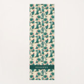 Jouw naam toevoegen | Patroon met groene en rode c Yogamat (Voorkant)