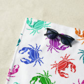 Jouw naam toevoegen | patroon van krabben strandlaken (In situ)