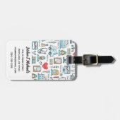 Jouw naam toevoegen | Patroon voor medisch ontwerp Bagagelabel (Voorkant horizontaal)