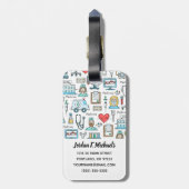 Jouw naam toevoegen | Patroon voor medisch ontwerp Bagagelabel (Achterkant verticaal)