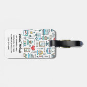 Jouw naam toevoegen | Patroon voor medisch ontwerp Bagagelabel (Achterkant horizontaal)