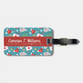 Jouw naam toevoegen | Patroon voor medische pictog Bagagelabel (Achterkant horizontaal)