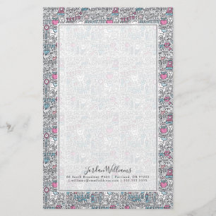 Jouw naam toevoegen   Patroon voor tandheelkundige Briefpapier