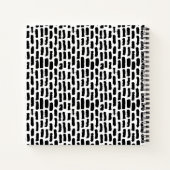 Jouw naam toevoegen | Patroon voor zwarte penseels Notitieboek (Achterkant)