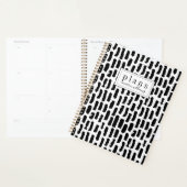 Jouw naam toevoegen | Patroon voor zwarte penseels Planner (Display)