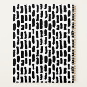 Jouw naam toevoegen | Patroon voor zwarte penseels Planner (Achterkant)