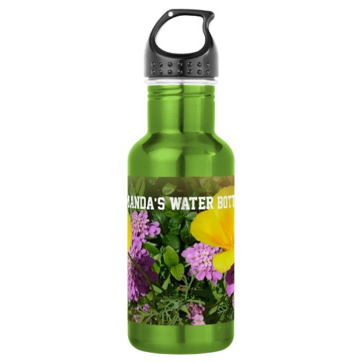 Jouw naam toevoegen, persoonlijke objecten waterfles (Voorkant)
