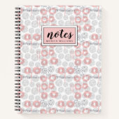 Jouw naam toevoegen | Polka Dot Circle Pattern Notitieboek (Voorkant)