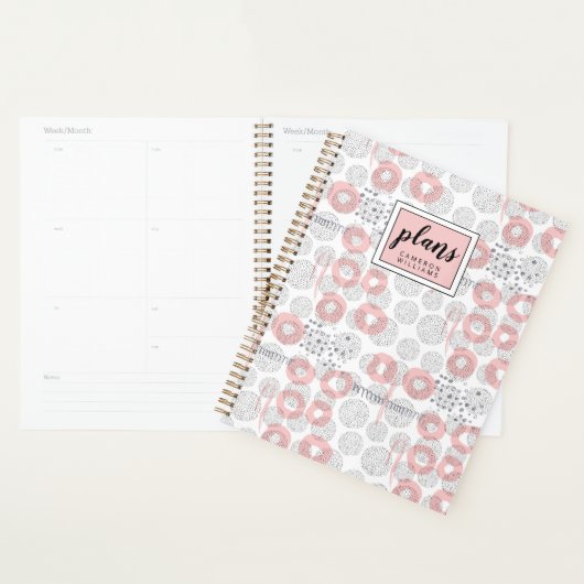 Jouw naam toevoegen | Polka Dot Circle Pattern Planner (Display)
