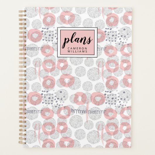 Jouw naam toevoegen | Polka Dot Circle Pattern Planner (Voorkant)
