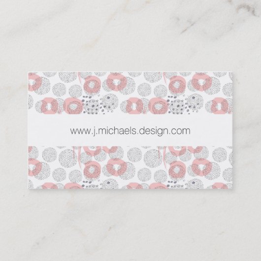 Jouw naam toevoegen | Polka Dot Circle Pattern Visitekaartje (Achterkant)