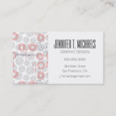 Jouw naam toevoegen | Polka Dot Circle Pattern Visitekaartje (Voorkant)