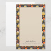 Jouw naam toevoegen | Polka Dot Stripe Pattern Briefpapier (Voorkant / Achterkant)
