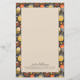 Jouw naam toevoegen   Polka Dot Stripe Pattern Briefpapier