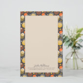 Jouw naam toevoegen | Polka Dot Stripe Pattern Briefpapier (Staand voorkant)