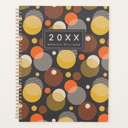 Jouw naam toevoegen | Polka Dot Stripe Pattern Planner (Voorkant)
