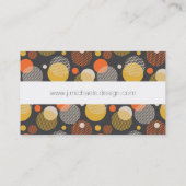 Jouw naam toevoegen | Polka Dot Stripe Pattern Visitekaartje (Achterkant)