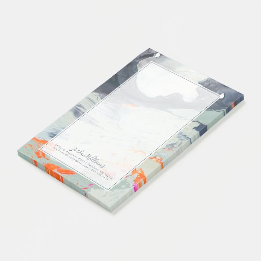 Jouw naam toevoegen | Polyfonisch Zee - Beige Post-it® Notes (Schuin)