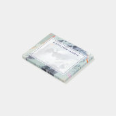 Jouw naam toevoegen | Polyfonisch Zee - blauw Post-it® Notes (Schuin)