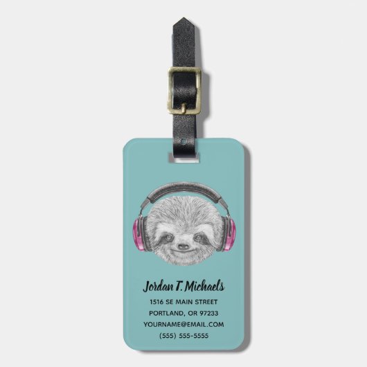 Jouw naam toevoegen | Portret van mobiele hoofdtel Bagagelabel (Voorkant verticaal)