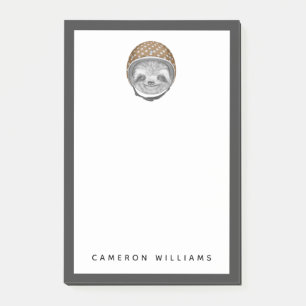 Jouw naam toevoegen Portret van Sloth Helmet Post-it® Notes