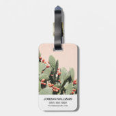 Jouw naam toevoegen | Prickley Pear Cactus Bagagelabel (Achterkant verticaal)