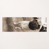 Jouw naam toevoegen | Pug met kop kantelbaar Yogamat (Voorkant (horizontaal))