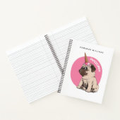 Jouw naam toevoegen | Pugicorn Notitieboek (Binnen)