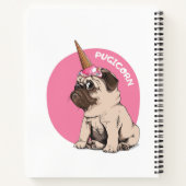 Jouw naam toevoegen | Pugicorn Notitieboek (Achterkant)