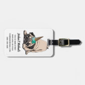 Jouw naam toevoegen | Puppy Pugs | Aspiring Unicor Bagagelabel (Voorkant horizontaal)