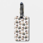 Jouw naam toevoegen | Puppy Pugs | Aspiring Unicor Bagagelabel (Achterkant verticaal)