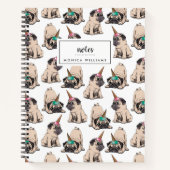 Jouw naam toevoegen | Puppy Pugs | Aspiring Unicor Notitieboek (Voorkant)