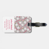 Jouw naam toevoegen | Rainbow Teeth Pattern Bagagelabel (Achterkant horizontaal)