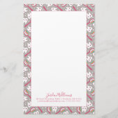 Jouw naam toevoegen | Rainbow Teeth Pattern Briefpapier (Voorkant)