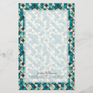 Jouw naam toevoegen   Retro  60-patroon Briefpapier