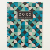 Jouw naam toevoegen | Retro 60-patroon Planner (Voorkant)