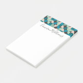 Jouw naam toevoegen | Retro  60-patroon Post-it® Notes (Schuin)