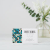 Jouw naam toevoegen | Retro  60-patroon Visitekaartje (Staand voorkant)