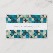 Jouw naam toevoegen | Retro  60-patroon Visitekaartje (Achterkant)
