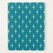 Jouw naam toevoegen | Retro Atomic Age Star Patter Planner (Achterkant)