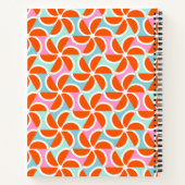 Jouw naam toevoegen | Retro Oranje Wedge Patroon Notitieboek (Achterkant)