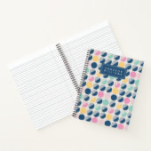 Jouw naam toevoegen | Retro Semi-Circle Patroon Notitieboek (Binnen)