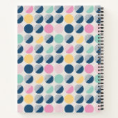 Jouw naam toevoegen | Retro Semi-Circle Patroon Notitieboek (Achterkant)