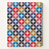 Jouw naam toevoegen | Retro  Star-patroon Notitieboek (Achterkant)