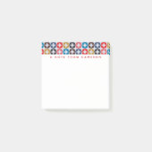 Jouw naam toevoegen | Retro Star-patroon Post-it® Notes (Voorkant)