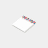 Jouw naam toevoegen | Retro Star-patroon Post-it® Notes (Schuin)